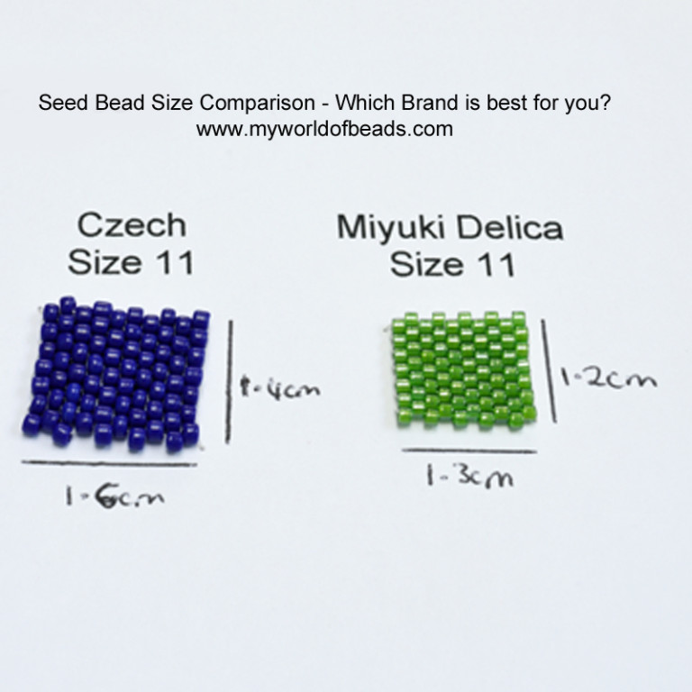 Seed Bead Sizes and Brands My World of Beads
