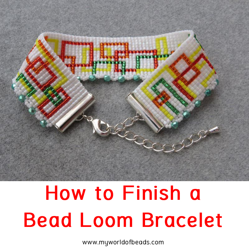 How to Finish Off Traditional Loom Work and Add a Slider Clasp  YouTube